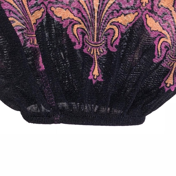 Apt. 9 long-sleeve 1X Purple & Yellow blouse - Picture 4 of 5